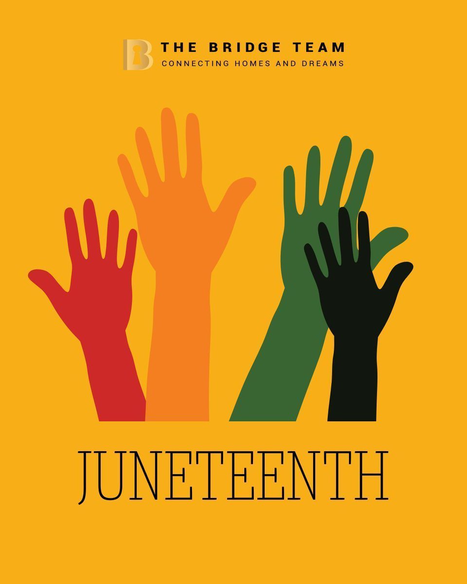 Bridgeteam's tweet photo. Juneteenth is a powerful reminder of resilience, freedom, and the long road to justice. Today, and every day, we honor ancestors, celebrate Black freedom, and acknowledge the history that shapes us all.

#Juneteenth #FreedomDay #CelebrateJuneteenth https://t.co/ZR1OnDozxM