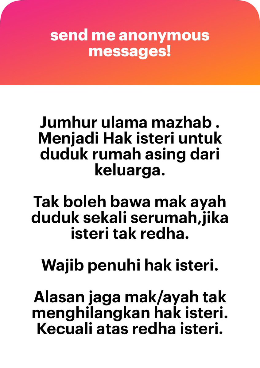meinmokhtar's tweet photo. Dapat wife tak redha, naya beb. Jangan nanti wife tu terkena balik dengan anak sendiri dah la. https://t.co/ImSSLzRuGR
