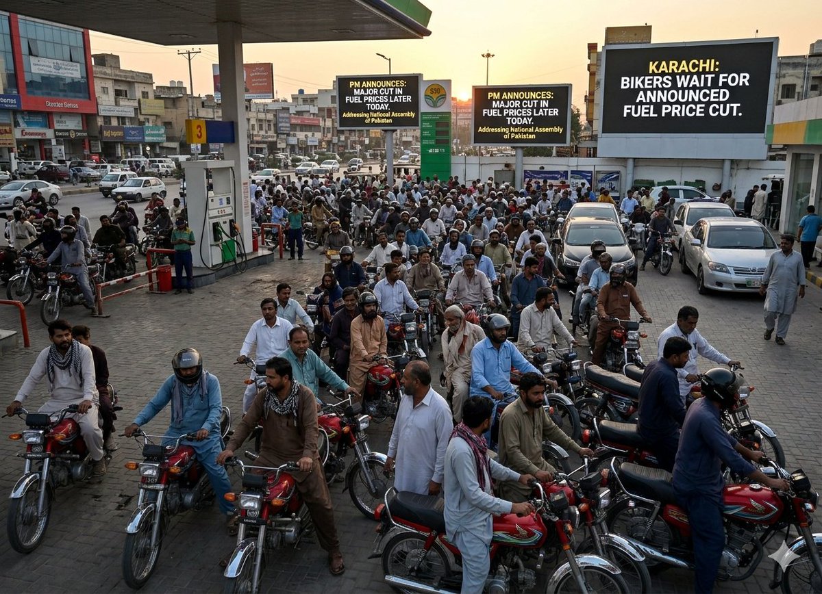 journoBaseer's tweet photo. Reports are circulating that fuel prices might drop by Rs50 to 55/litre, while some people are suggesting the reduction won't exceed Rs10 to 15/litre.

How much do you think petrol and diesel prices will actually decrease per litre today? https://t.co/M9SWJvxk0O