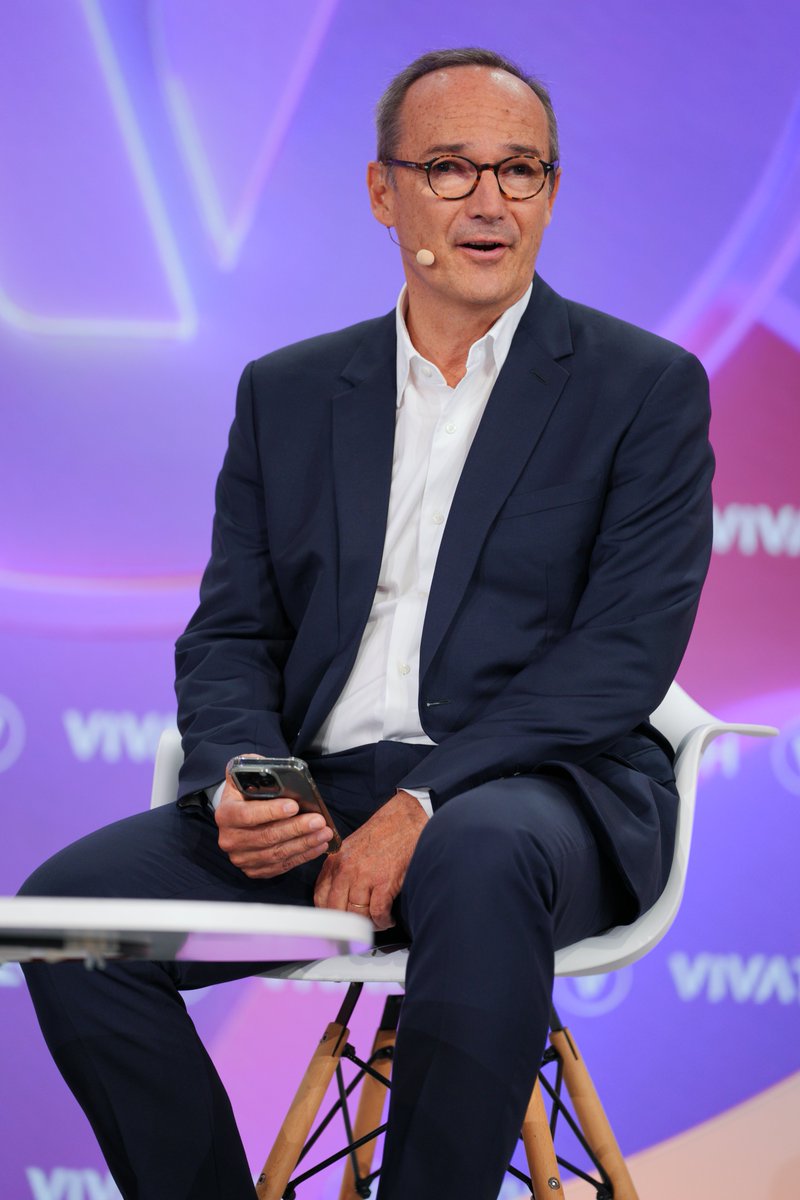 VivaTech's tweet photo. Digitalizing stores for a seamless customer experience? 

Thierry Gadou, Chairman and CEO at #Vusion, takes the stage at #VivaTech 2026 showing how smart tech is putting the future right on the shelf. https://t.co/fwJ4AI0yNA