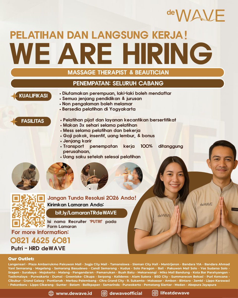 disnakerpml's tweet photo. 📢 Hallo Rekanaker, 

Mimin kasih info loker nih bagi yang berminat silahkan bisa  menghubungi ke Contact Person yang tersedia ya. 

💼 Raih kesempatan kerja dan wujudkan karier impianmu sekarang juga! 

📌Jangan sampai ketinggalan, yuk segera daftar! https://t.co/cbrf5Owk2p