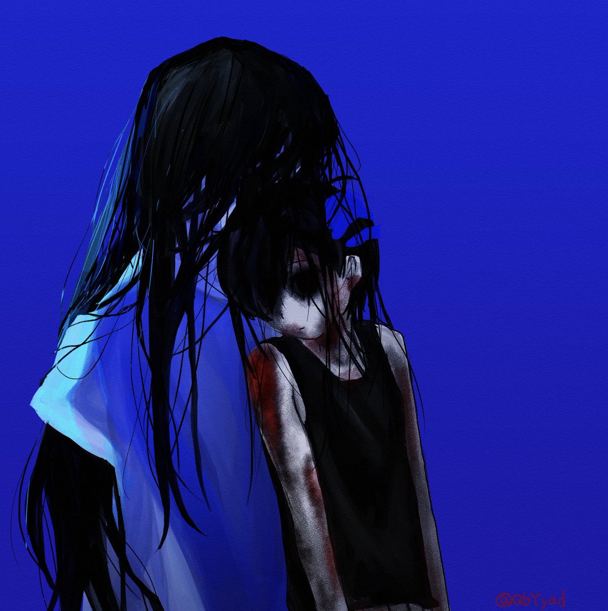 QbYyad's tweet photo. 白弦さん（@ Hakugen0720 ）さんへ
タグ絵です〜
元絵が神すぎるので再現が楽しくも難しかったです✍💥
ヘルマリ、コワイ...オモリ、コワイ...😭😭 https://t.co/7ssaXUTL4a