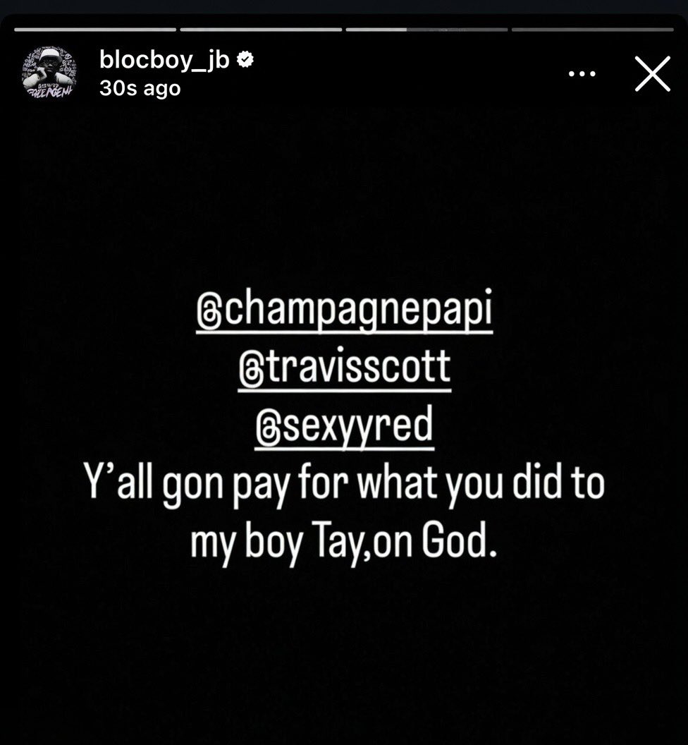 sa10nee's tweet photo. The late producer Tay Keith, who recently passed away yesterday, best friend and rapper Blocboy JB just posted and deleted a warning message to Sexy Redd, Drake, and Travis Scott saying, “Y’all gon pay for what you did to Tay.” 

According to reports, the three artists refused to pay Tay Keith his deserved royalties after producing a huge number of hits for all of them, including “Sicko Mode,” which is one of the biggest rap songs of all time, leaving Tay in financial ruin, which then allegedly led to his death due to depression.