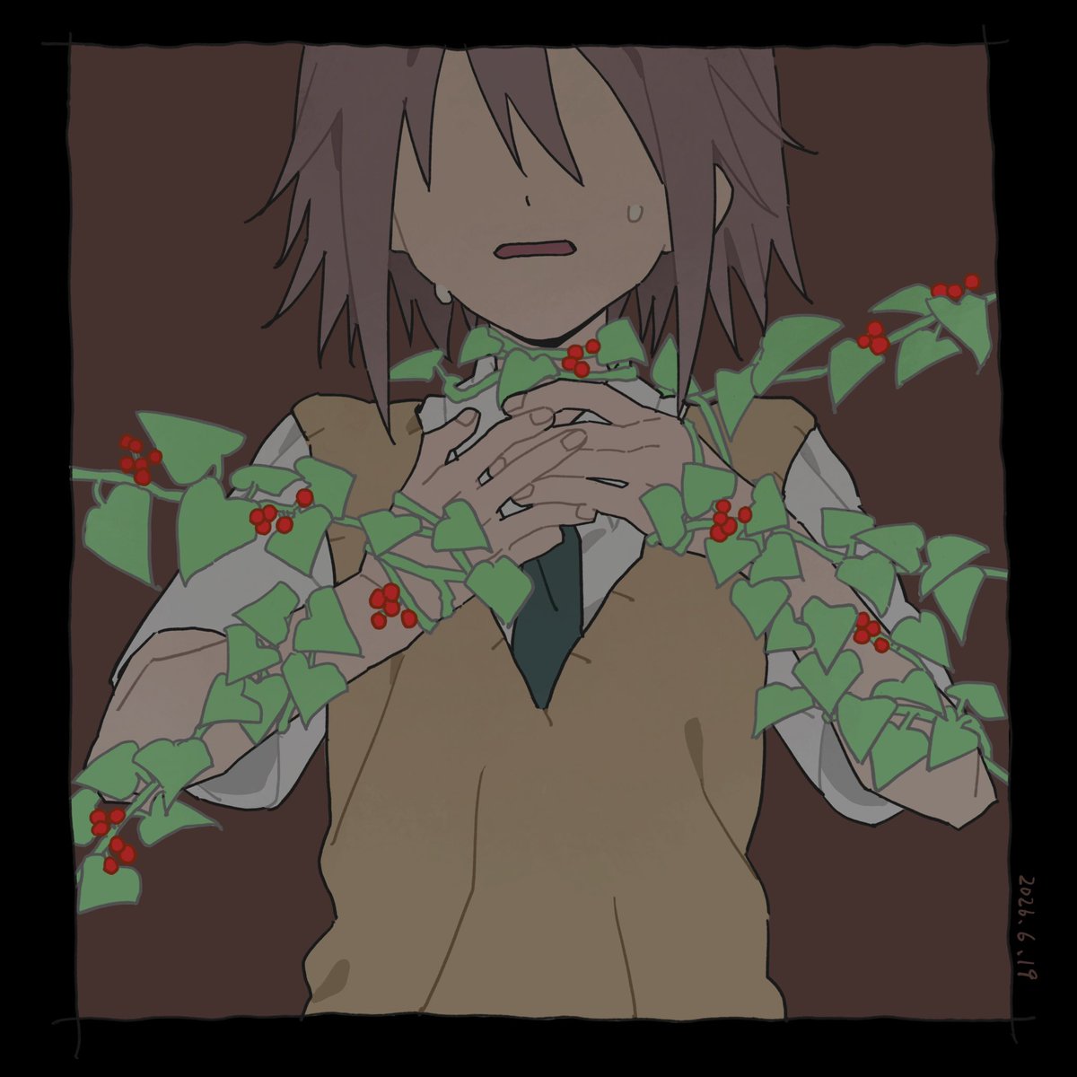 chaossssheep's tweet photo. 【素晴日百日繪 Day 69】
Crocos, in love with Smilax, that fairgarlanded girl, shall be the flower of love.

#素晴らしき日々 #subahibi https://t.co/V2qRMQc1He