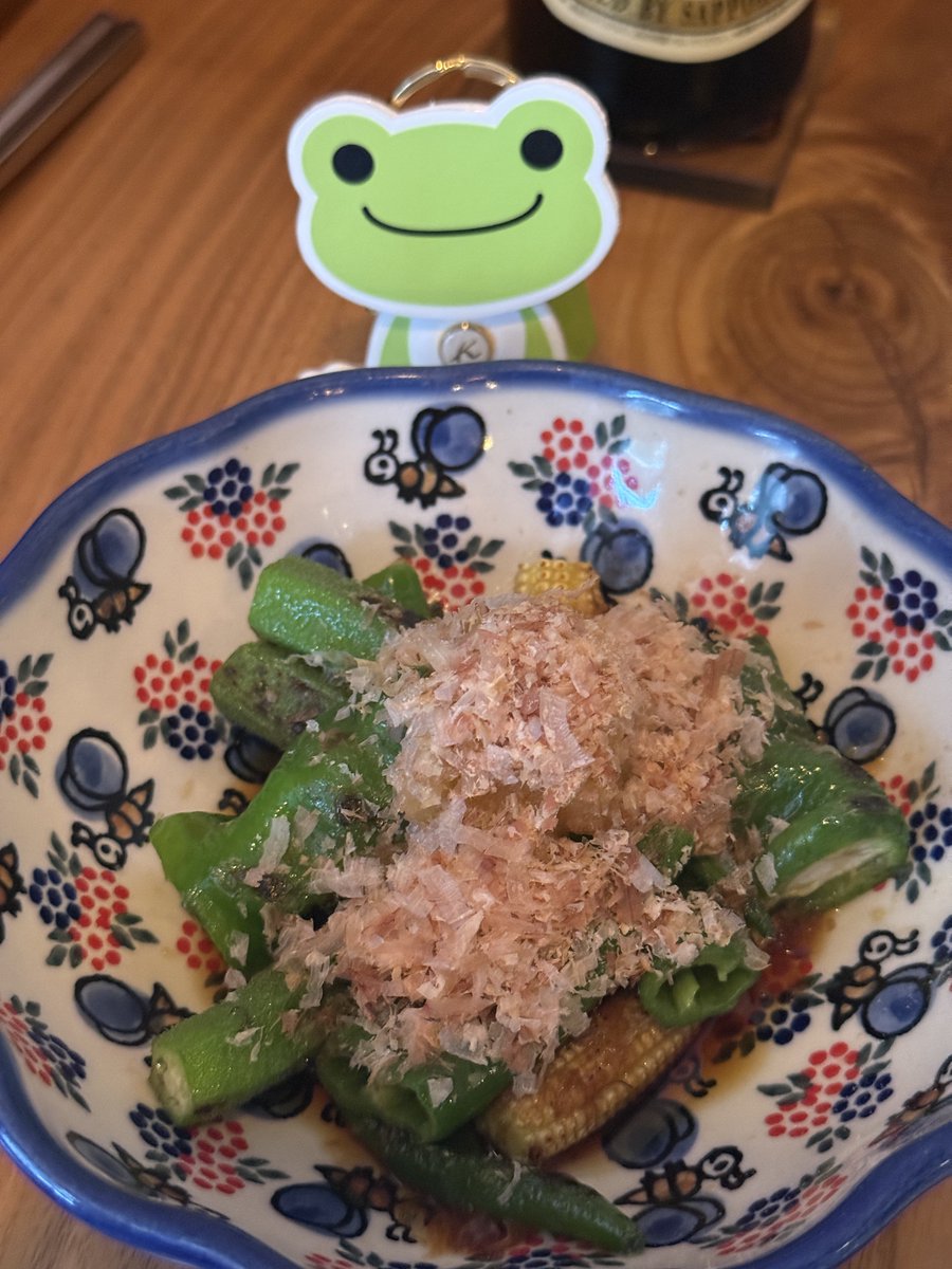 rilapick's tweet photo. 夏野菜の焼きびたしがたまらんかった😋️
蕎麦は言わずもがな🐸️ https://t.co/dsclB47Taf