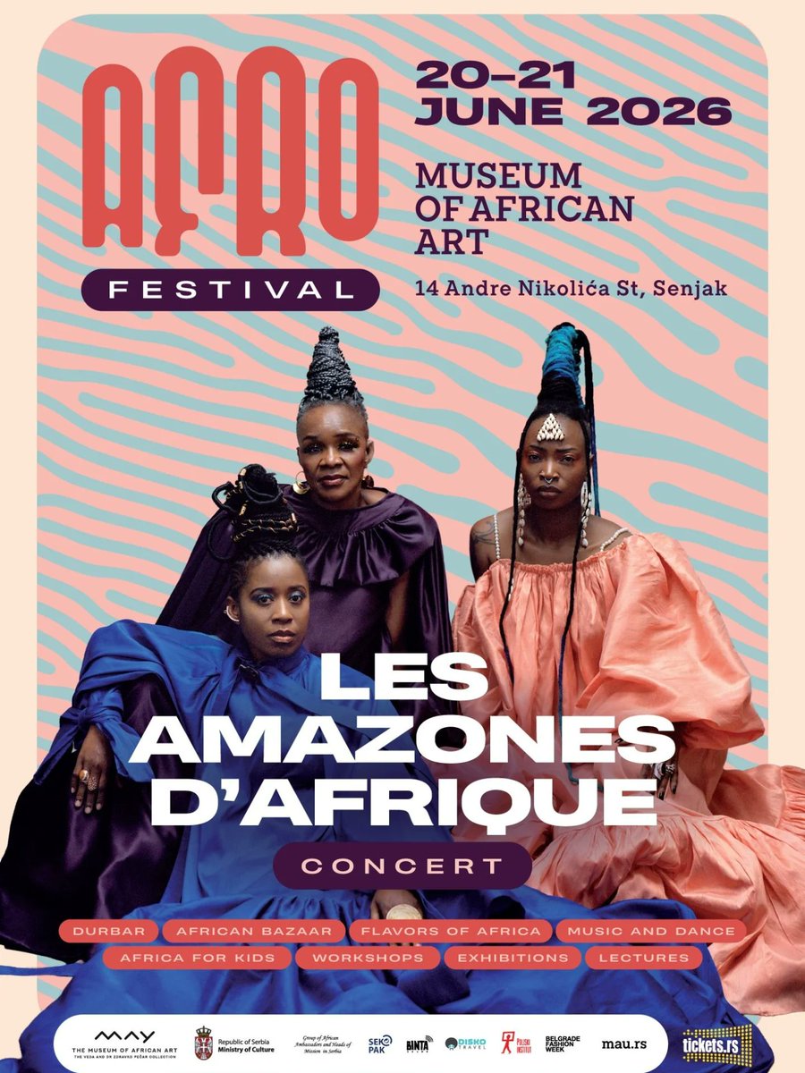 MoroccoInSRB's tweet photo. The Embassy 🇲🇦 will take part in this year's edition of Afro Festival to be held on 21 June from 10h to 18h in the @MAAinBelgrade to celebrate Africa's Diversity and richness.
Join us on this special day to enjoy some African music, fashion shows, and dishes amongst other things. https://t.co/uWcxbpwzYN