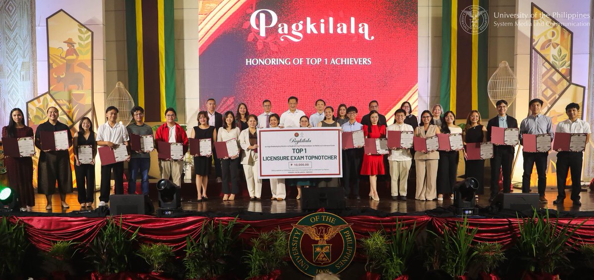 upsystem's tweet photo. The University of the Philippines celebrated its 265 graduates who were among the topnotchers in 2025 Philippine licensure examinations on June 5.

Read the full story here: https://t.co/6INa5pBDPY https://t.co/mLkczmoxQL