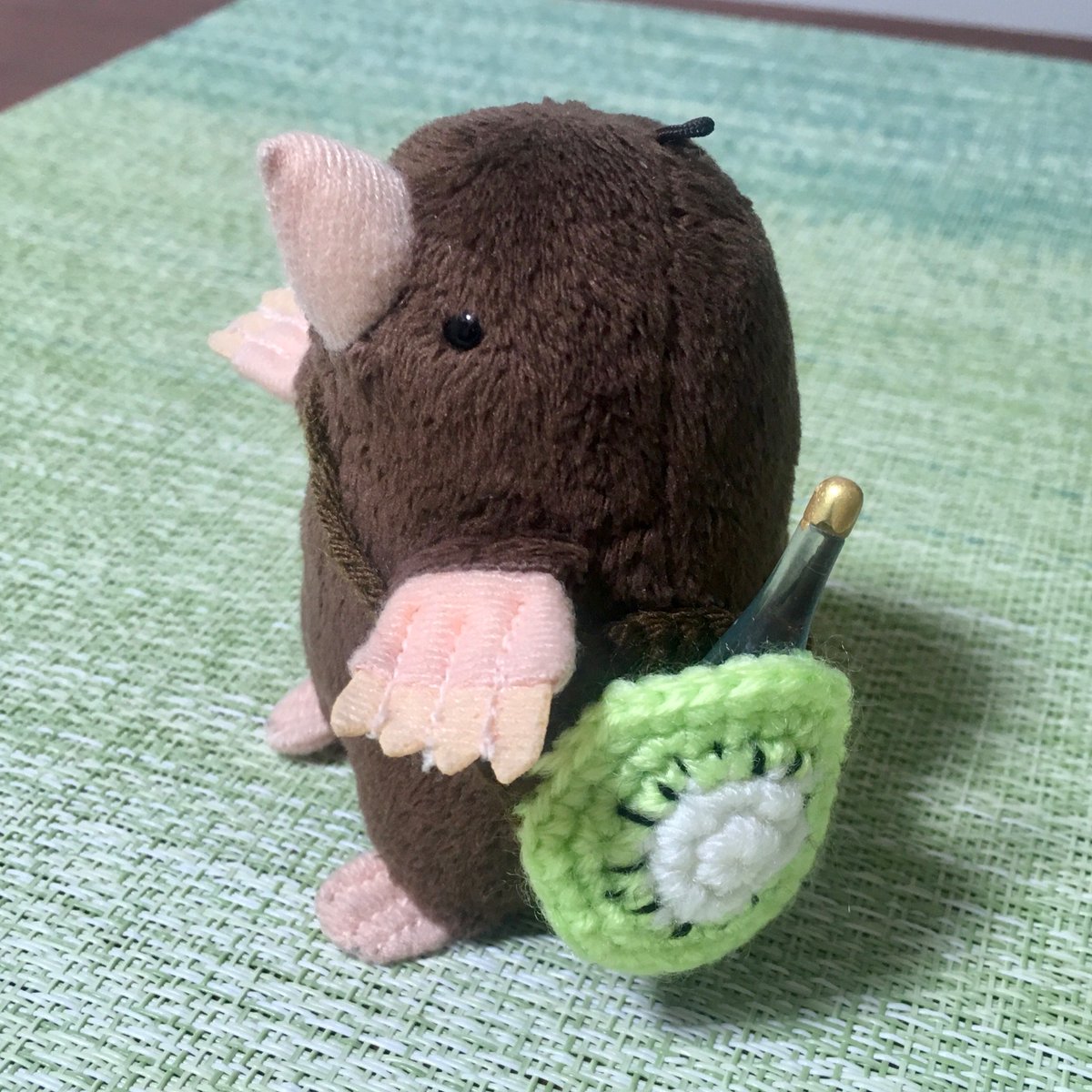 MGR1647551's tweet photo. モグミ用に🥝バッグを編んでみましたよ☺️

お花摘んだりお出掛け荷物を入れられるね🥔💐 https://t.co/4DjmV4dUBo