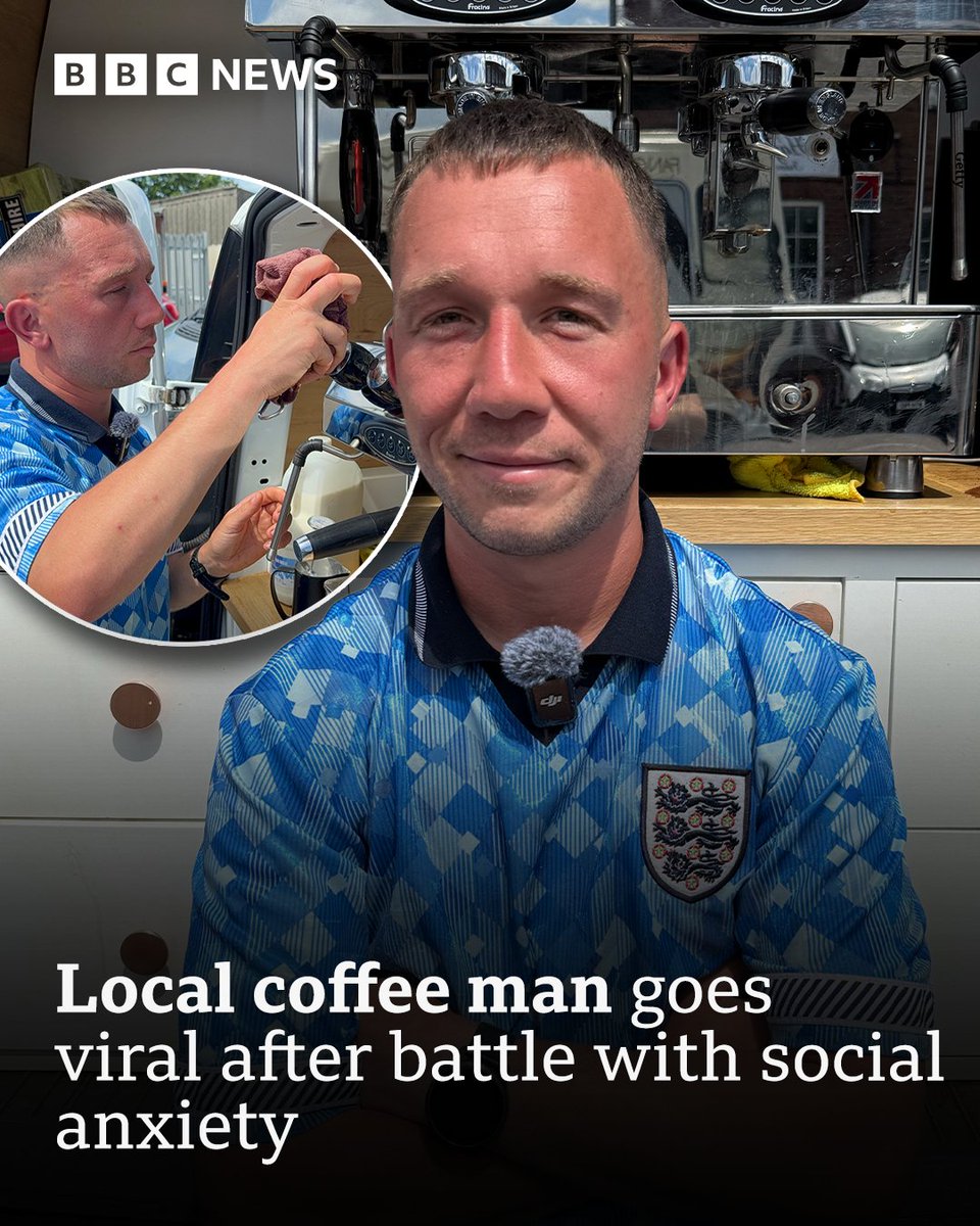 BBCBristol's tweet photo. He's had support from all over the world ❤️
 
Dan Garland - also known as Dan The Coffee Man - has been documenting his journey on social media.
 
He's gained thousands of followers after being open about his mental health struggles. https://t.co/H28W7wPnzH