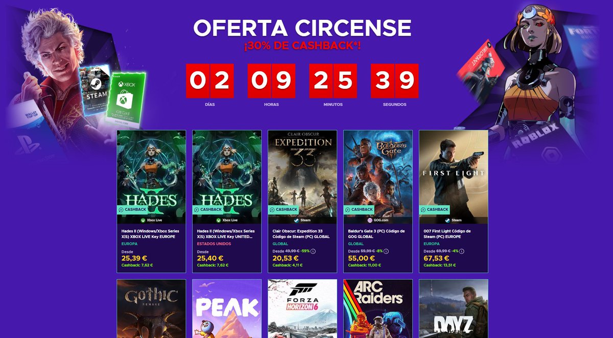 Human8Not's tweet photo. 🎁2 DÍAS DE HASTA 30% DE CASHBACK EN UN MONTÓN DE JUEGOS Y PRODUCTOS EN ENEBA!! 💸

https://t.co/7YaDuP6ki5

Aprovecha porque esto vuela!!

Yo me voy a pillar el Persona 5 que lo tenia pendiente 😎 #ad https://t.co/p8BZAKLo9j
