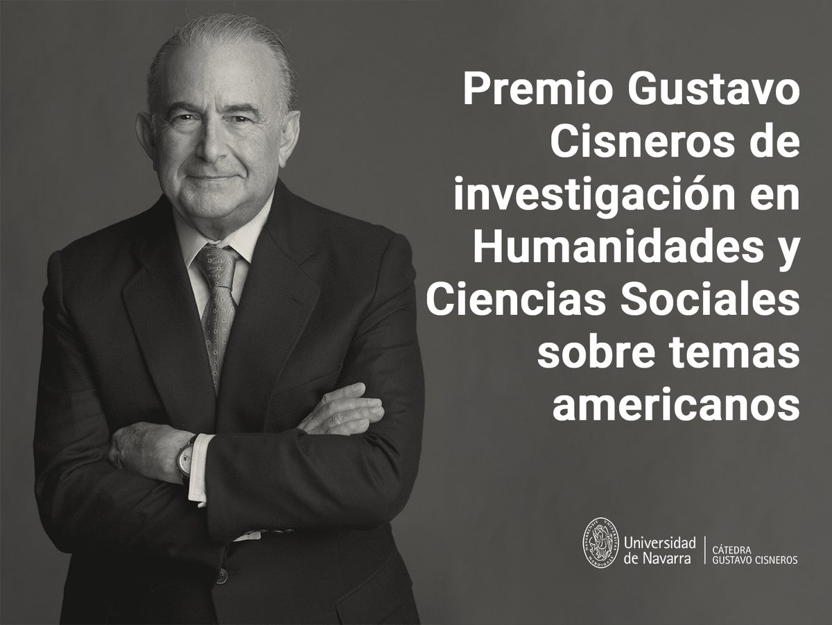 ICS_unav's tweet photo. 🏆 ¡PREMIOS!

La Cátedra Gustavo Cisneros ofrece un premio para trabajos de investigación sobre temas americanos. El ganador verá su trabajo publicado en una editorial de prestigio (digital y en papel) y obtendrá 3.000€.

📅PLAZO: 16/07/2026

🗒️BASES: https://t.co/66yZf0enAh https://t.co/tIzFfdMTAR