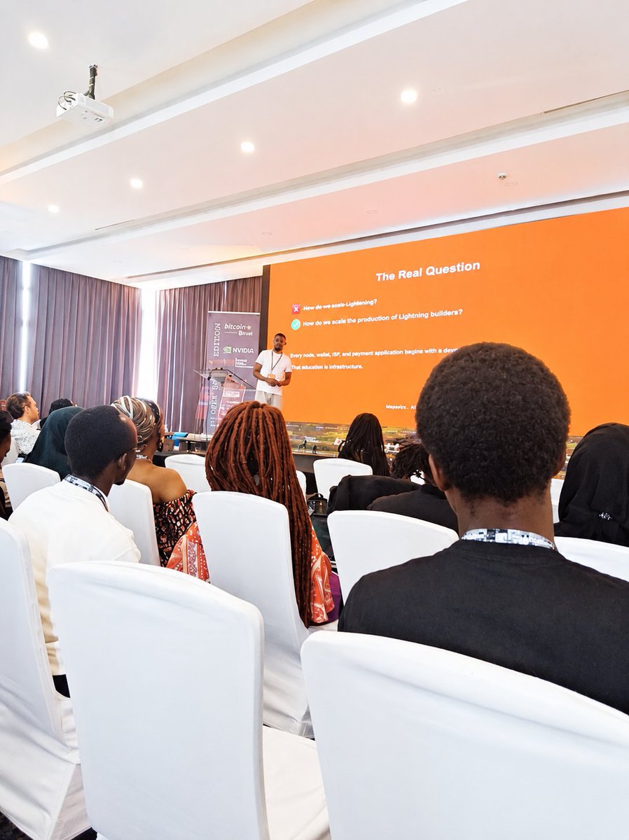 bryson_shitiru's tweet photo. The real question isn’t just how we scale the tech, but how we scale the community of builders behind it.
Incredible energy at the @btcplusplus conference in Nairobi and Investing in education is how we build the future of finance🚀
#bitcoinplusplus #BuildOnBitcoin #Crypto #Blockchain #Bitcoin