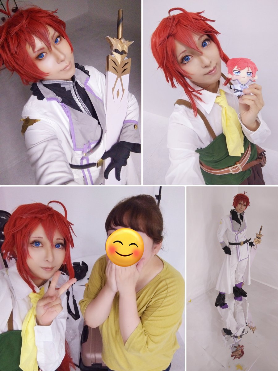 rinrin_e's tweet photo. 白ホリで遊ぼう会(笑)で、
・スタジオ機材で遊びたいご要望と
・私が同一キャラの男女鏡合わせしたい！
の双方のしたい撮影をしてきた🤗
これ撮れなきゃヤダ！てよりやってみたらどうなるかな？会だったので気楽で楽しい1日でした🎶
沢山褒めてくれて相談ものってくれてホントありがとお🥰生きる✨️ https://t.co/0f4jfc62na
