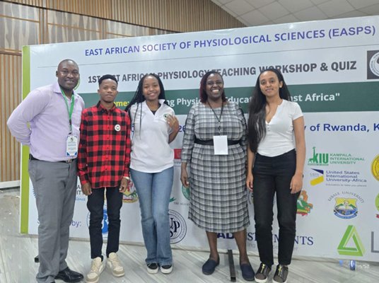 ExperienceUSIU's tweet photo. Excellence beyond borders!

The School of Pharmacy and Health Sciences (SPSS) proudly represented USIU-Africa at the inaugural East African Physiology Quiz & Teaching Workshop hosted by the University of Rwanda under the theme 'Advancing Physiology Education in East Africa'.

Competing against 22 universities across the region, our students showcased outstanding academic excellence, teamwork, and professionalism, with one of our representatives emerging as the highest-performing participant in the first round of the individual quiz competition - an incredible achievement among East Africa’s brightest health sciences students.

Join us in congratulating our students and faculty for flying the USIU-Africa flag high and strengthening regional collaboration in health sciences education.

Details: https://t.co/YxwuJ1dibY

📸Courtesy
#EducationToTakeYouPlaces #AcademicExcellence #FutureHealthcareLeaders #USIUAfrica