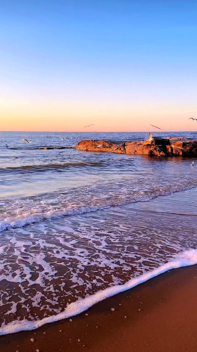 JonatanLino's tweet photo. Just stumbled on a hidden coastal cove at sunrise—nothing beats the soft golden light, calm waves, and total peace. This is why we travel: for these unplanned, perfect little moments. https://t.co/a1dXFvueUZ