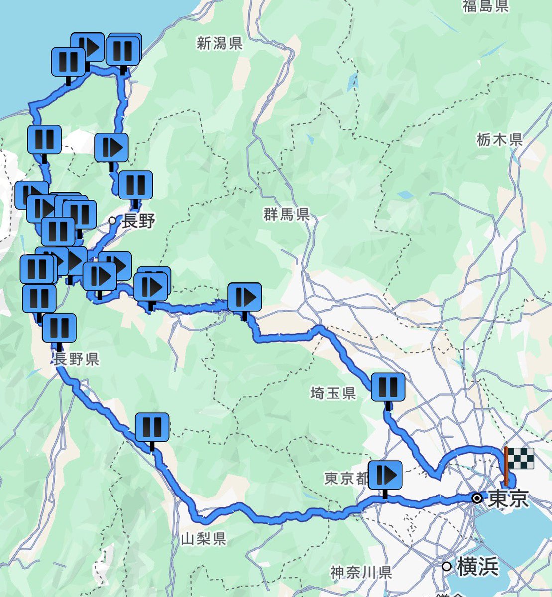 U_Y4K3's tweet photo. なんとか20時前に帰宅🏠
やっぱり外環で詰まった😢

2日間の軌跡 https://t.co/F3WpcICCFR