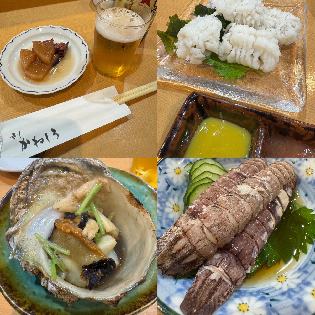 Kenbow84's tweet photo. 連れて行ってもらった流川のお鮨屋さん美味しかったなぁ😍仕事も早くて最高でした😘
新子はまだだったけど、小鰯握ってもらったし、お店でガリ作ってらしたので、〆でガリ巻き😍
後はホテル前の陽気さんと流川の龍王のラーメン🍜 https://t.co/RpNdvEjfla