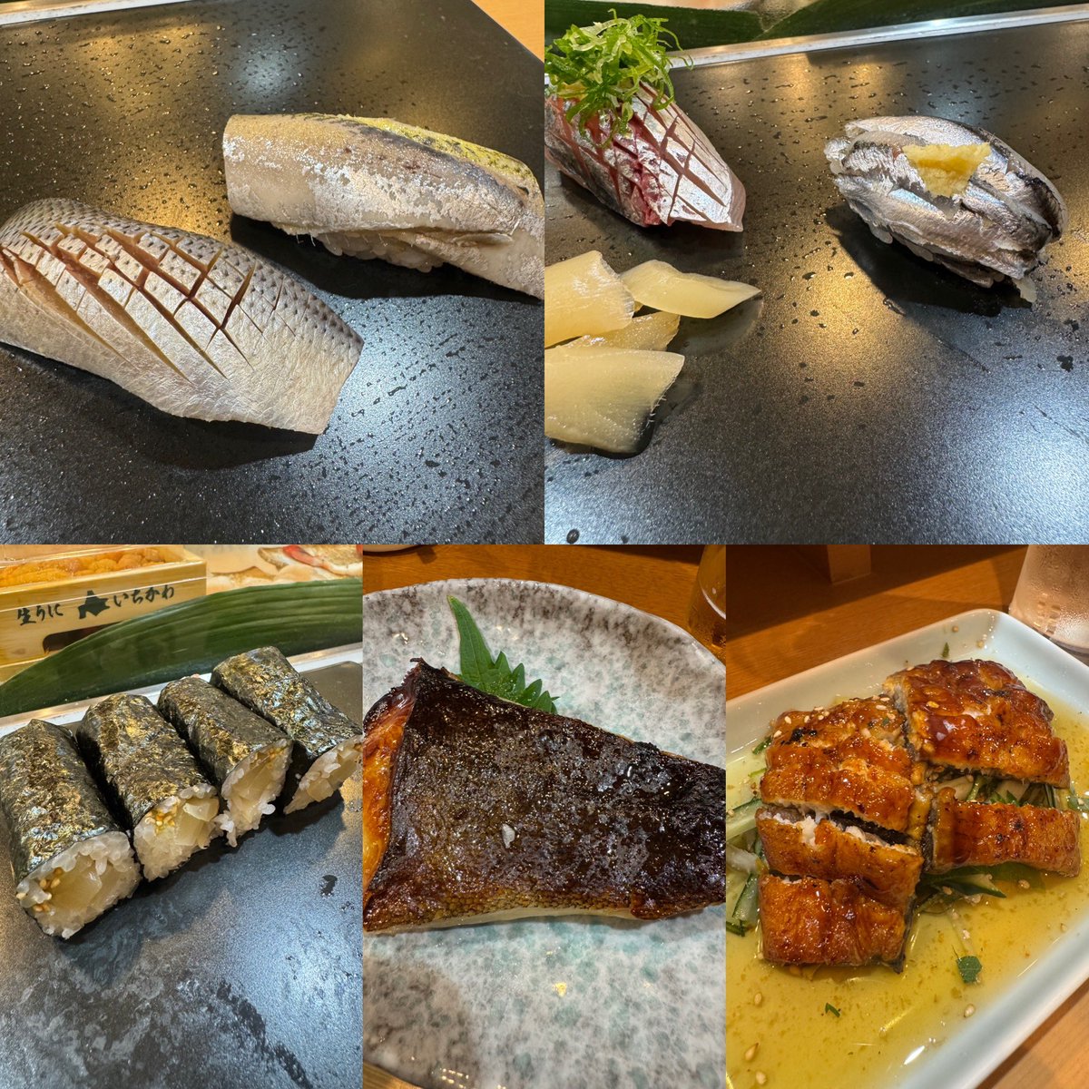 Kenbow84's tweet photo. 連れて行ってもらった流川のお鮨屋さん美味しかったなぁ😍仕事も早くて最高でした😘
新子はまだだったけど、小鰯握ってもらったし、お店でガリ作ってらしたので、〆でガリ巻き😍
後はホテル前の陽気さんと流川の龍王のラーメン🍜 https://t.co/RpNdvEjfla