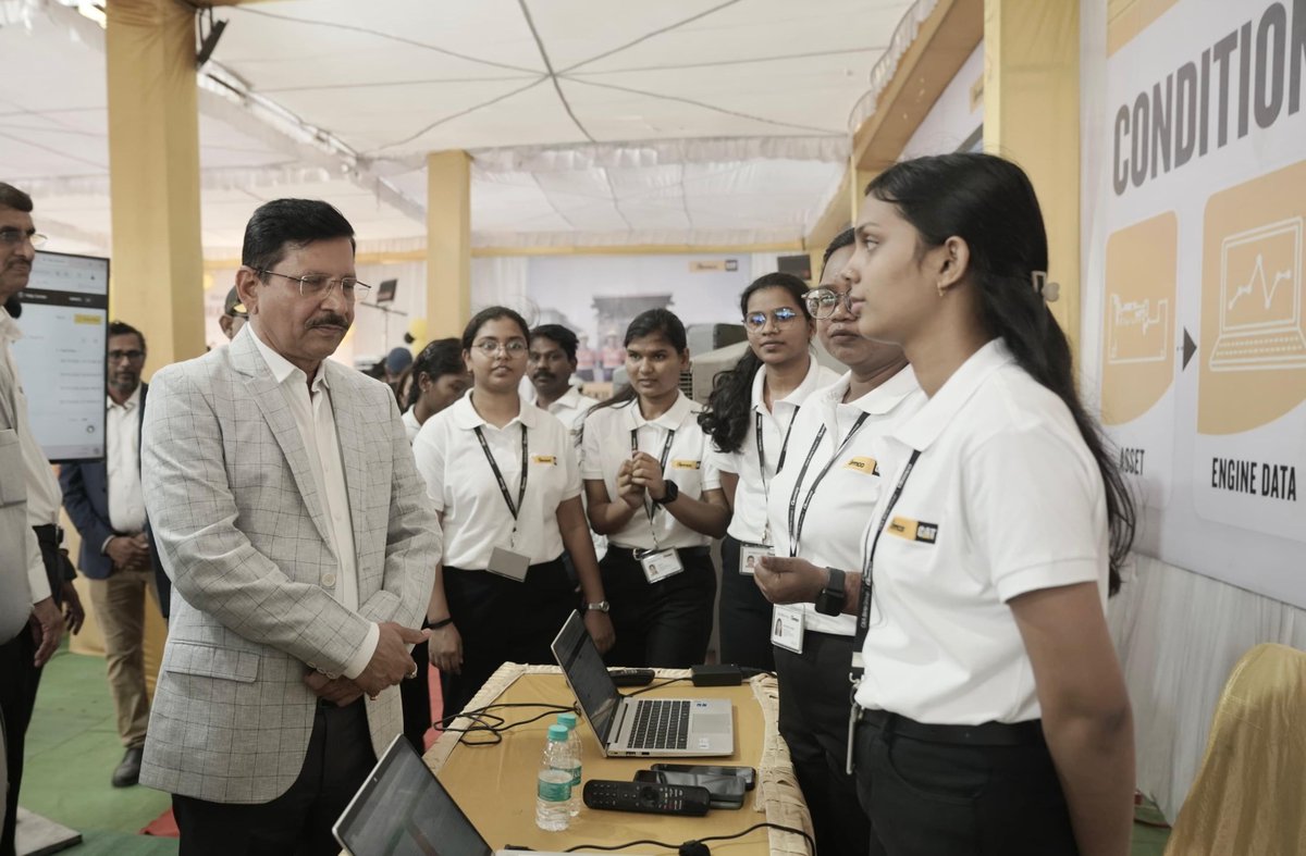 GMMCO1's tweet photo. A proud and memorable day at the South Eastern Coalfields Limited (SECL) Gevra Project, as we inaugurated the new Truck Simulator Facility and technology-led solutions for safer, smarter and more productive mining operations.

#Gmmco #SECL #Caterpillar #NariShakti #WomenInMining https://t.co/yFAKtRA2YV
