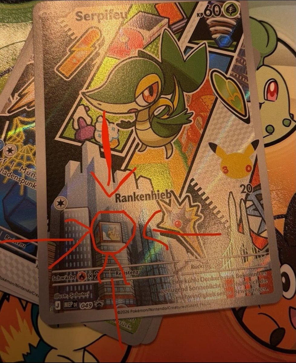 FROSTBlTING's tweet photo. Another hidden Pikachu on the Serpifeu 👀 

Definitely a $50 card now 📈 https://t.co/BgoOiZVuh8