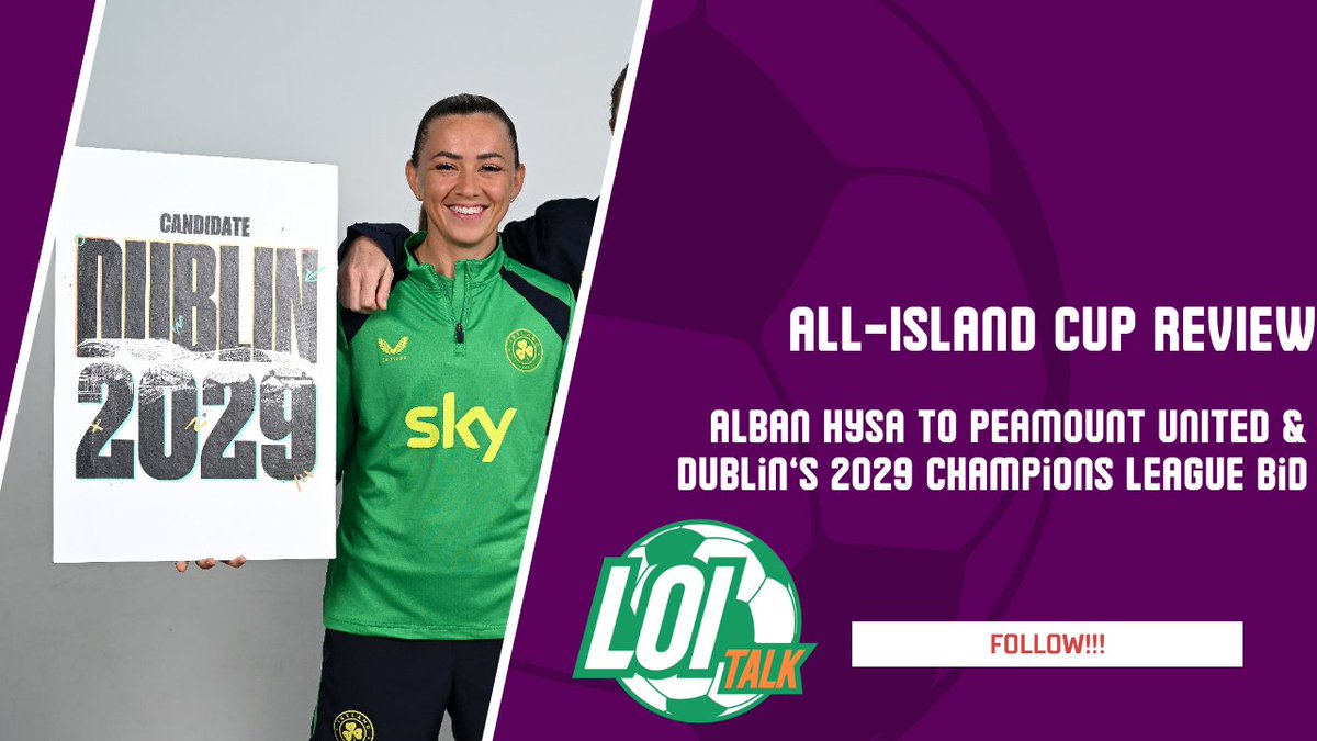 loi_talk's tweet photo. NEW EPISODE OUT NOW🎙️

🏆All-Island Cup + FAI Cup Preliminary Round review
🆕 Alban Hysa takes over Peamount United
🏟️ FAI launch bid for Women's Champions League final in Dublin
⚽️ LOI Women's Premier Division Preview Show

LISTEN HERE🎧
🎙️https://t.co/b0oCgKTnHe
🍎https://t.co/dRq4krDH0e