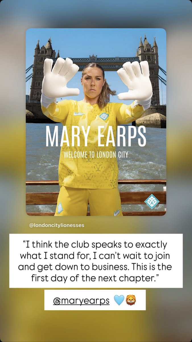 LCLFansTogether's tweet photo. Mary Earps Announcement 📣#londoncitylionesses #LCL #WSL #maryearps #announcement @LC_Lionesses https://t.co/KuICDvGHgO