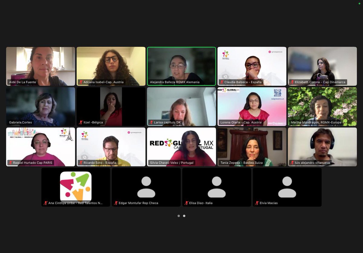 RGMXEuropa's tweet photo. Esta semana, sostuvimos nuestra reunión mensual de directivos de capítulos #RGMX región #Europa. Dimos continuidad a nuestros temas centrales de gobernabilidad y de proyectos. Gracias a nuestros anfitriones @RedGlobalMX_AT por la interesante presentación de eventos y miembros. https://t.co/34S9ULCqQ2