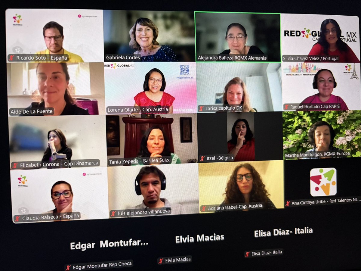 RGMXEuropa's tweet photo. Esta semana, sostuvimos nuestra reunión mensual de directivos de capítulos #RGMX región #Europa. Dimos continuidad a nuestros temas centrales de gobernabilidad y de proyectos. Gracias a nuestros anfitriones @RedGlobalMX_AT por la interesante presentación de eventos y miembros. https://t.co/34S9ULCqQ2