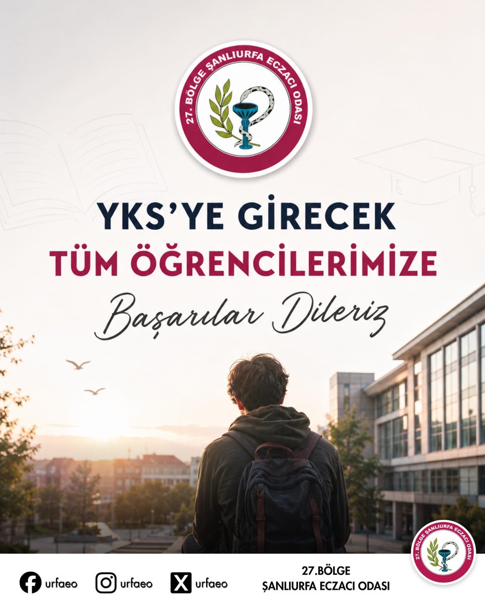 UrfaEO's tweet photo. Uzun bir çalışma sürecinin ardından hafta sonu gireceğiniz YKS’de emeklerinizin karşılığını en güzel şekilde almanızı temenni ediyoruz. 

Heyecanınızı paylaşıyor, hepinize zihin açıklığı ve başarılar diliyoruz. https://t.co/b21UNlU4Mr