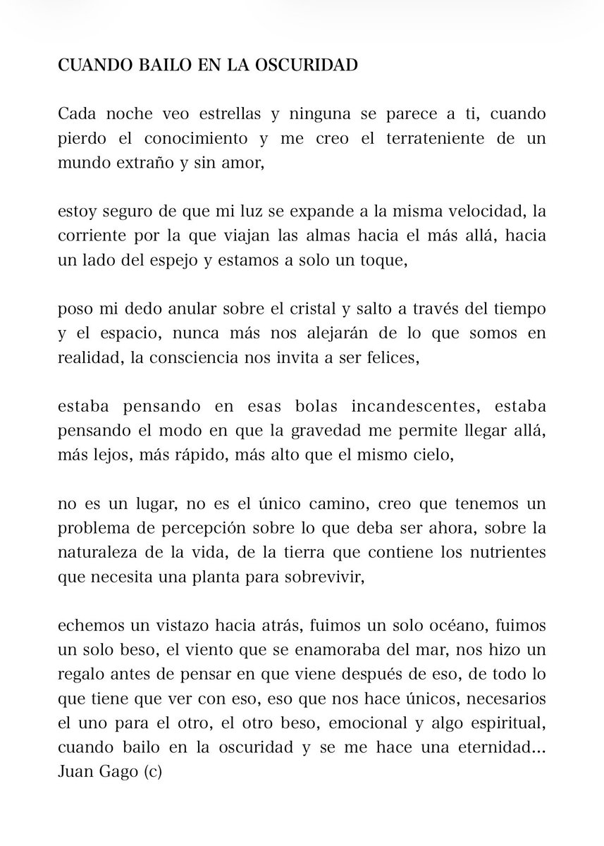 ionztomo16's tweet photo. CUANDO BAILO EN LA OSCURIDAD
JUAN GAGO

#poesia #lirica #sobrevivir https://t.co/PM5go6zQDr
