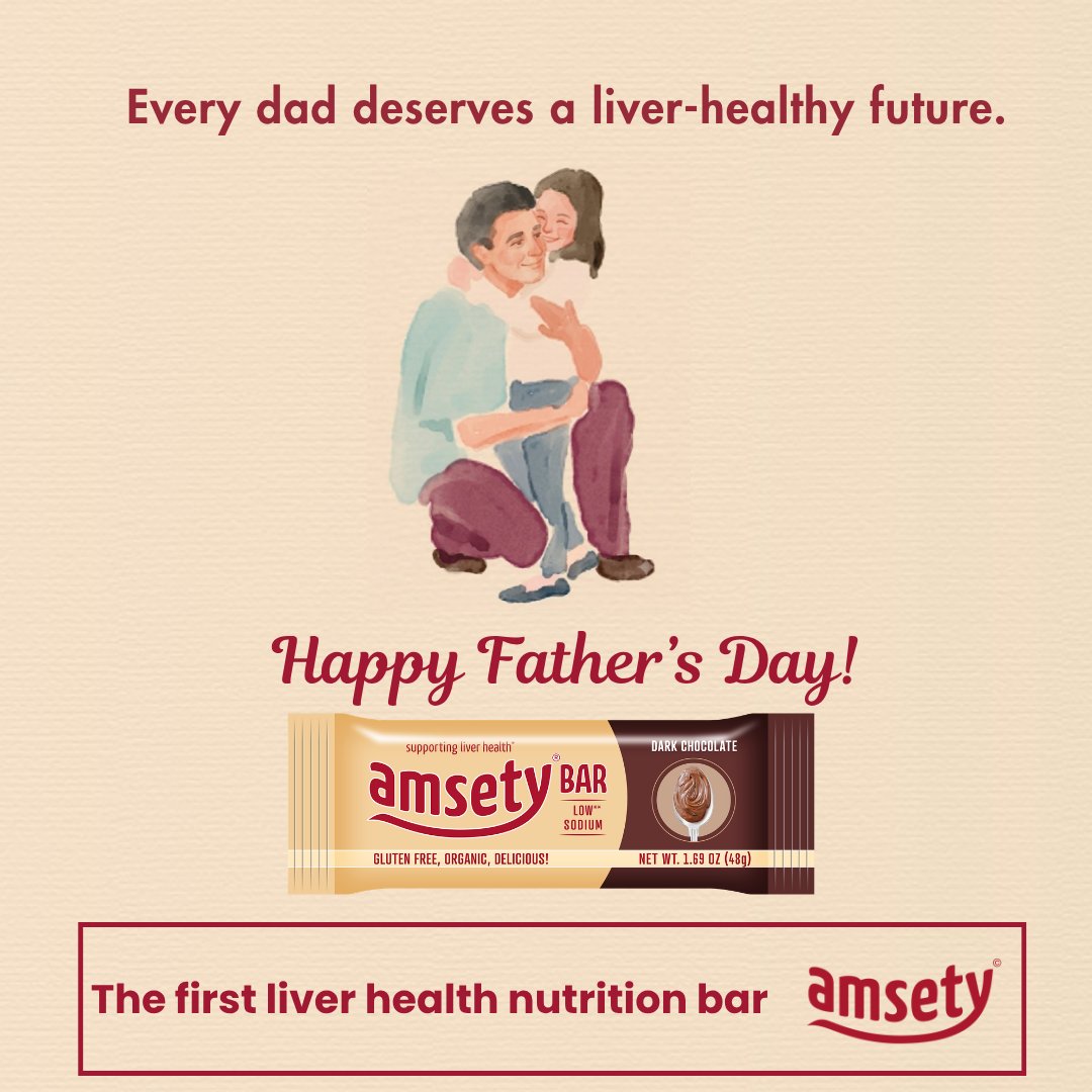 AmsetyBar's tweet photo. This Father’s Day, show your appreciation with a gift that supports your dad’s liver health. 

Order Amsety Bars here: https://t.co/ppb2eYCYPh

Happy Father’s Day to all the incredible dads out there!👨🏻❤️

#FathersDay #LiverHealth #LiverWellness #Amsety https://t.co/5tea0vg322
