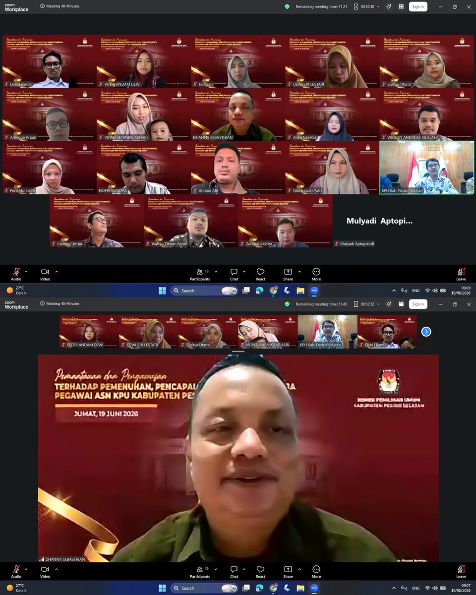 OfficialKpu's tweet photo. #TemanPemilih, dalam rangka memastikan pelaksanaan tugas kedinasan berjalan efektif, disiplin, dan sesuai dengan ketentuan yang berlaku, KPU Kabupaten Pesisir Selatan melalui Plt. Sekretaris, Ferdian, melaksanakan kegiatan pemantauan dan pengawasan terhadap pegawai-cont https://t.co/vihy9DtZ0n
