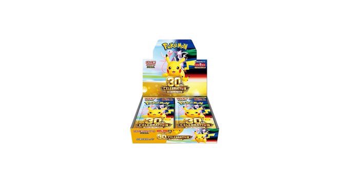 pnke_chu's tweet photo. 【ポケカ 抽選販売のお知らせ】

「30th CELEBRATON」
1BOX ¥7,200（税込）

購入制限：
おひとりさま1BOXまで

※複数アカウントからの参加は自動拒否

⇩参加条件⇩
フォロー
リポスト
ご自身の想いをコメントにぶつけて下さい

今回分は6月30日〆切 https://t.co/gELMOsCU8p