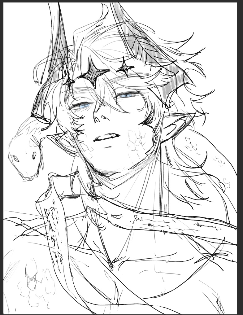 chihuahuarien's tweet photo. my pc is in repair so im trying to work with my old tablet and omg i found my old 'demiurge' phainon design what was i cooking https://t.co/SHyAFTxNCi