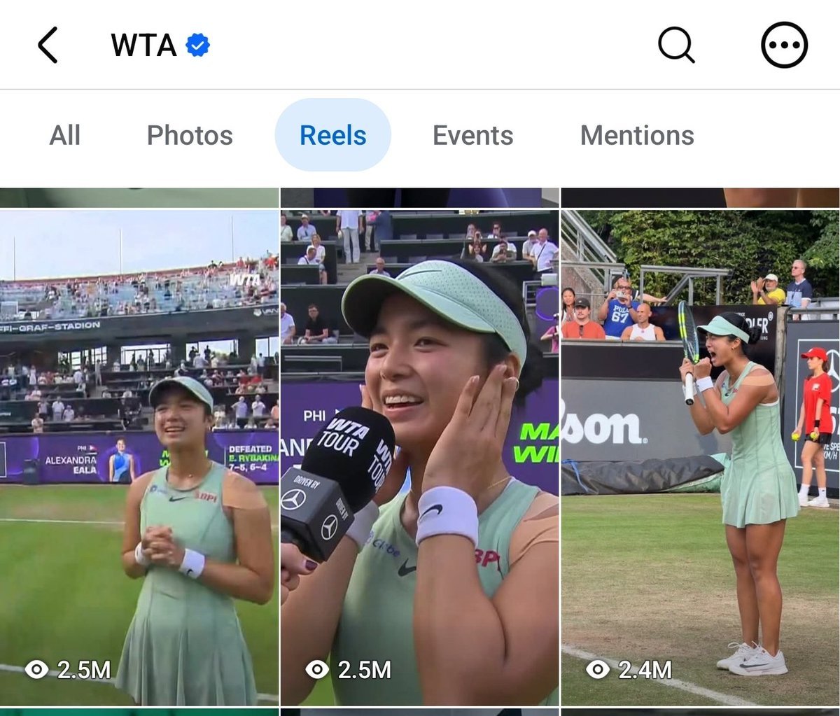 MikeeGulla's tweet photo. Bashers: Why are you always featuring Alex Eala?! There are other young tennis players who are better than her. 🤬

WTA: 🙌 <million views for Alex's videos in less than 24 hours> https://t.co/tLWcuO1Vf0