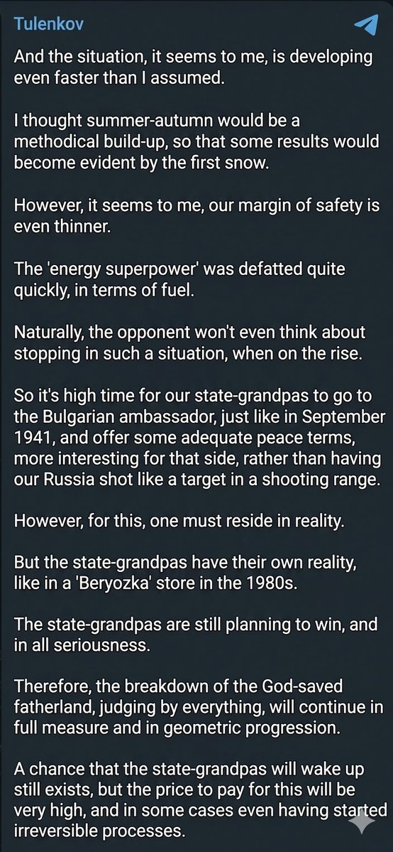 The_Real_ITDUDE's tweet photo. 🚨russian bloggers are calling for surrender on terms that are still adequate for russia🚨

Before it’s too late… https://t.co/pKWZXbL7nz