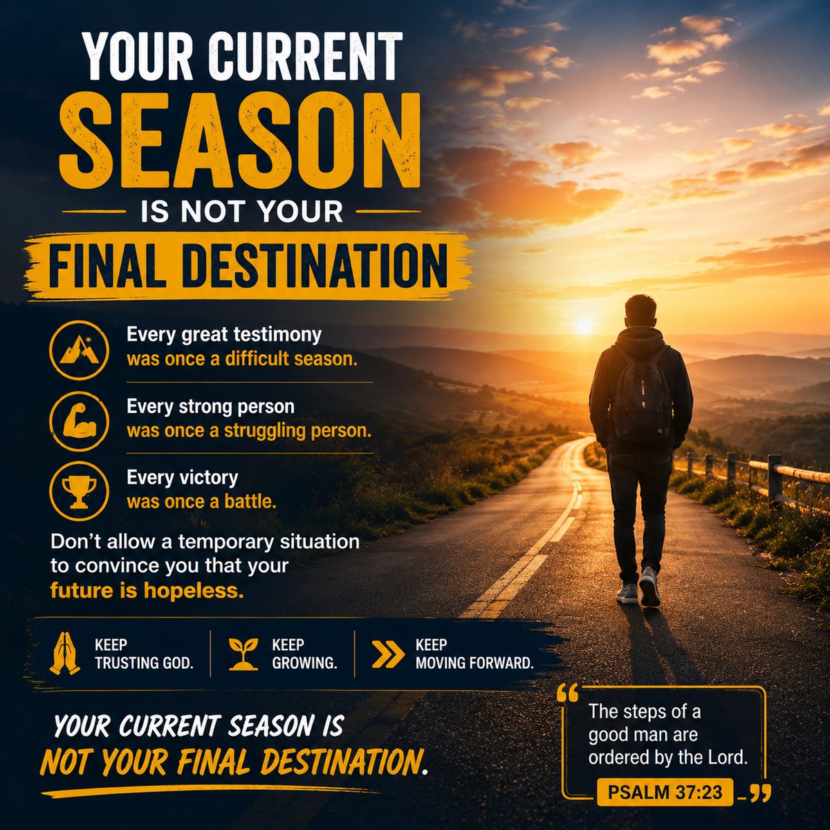 AyodejiInspires's tweet photo. Your Current Season Is Not Your Final Destination. https://t.co/7Lng9MOJjp