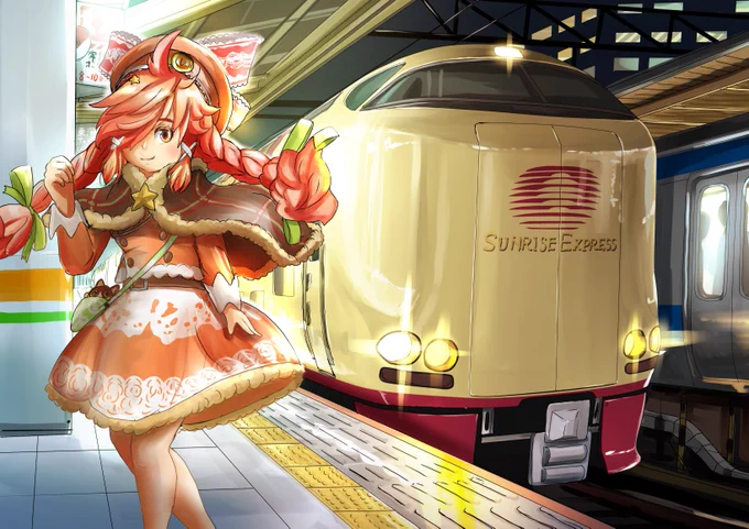 #skeb 、pixivリクエストのお知らせ! コミッション、ご依頼受け付けております。 お好きなキャラクターが旅する風景、 水中の風景、 乗り物、背景、キャラクターのみ、 なんでも丁寧に制作いたします。 あ、ひよちゃんも可です。 skeb
