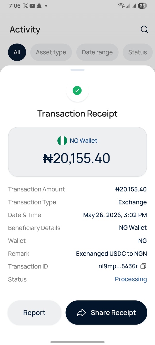 msunusi10's tweet photo. @getonedosh Hello support i have converted my $15 to naira but still is showing processing now is since may 26 last month please help me out asap Thanks i have complain no response here is my transaction transaction id.  
nl9mp9aqqjylata3ku45436r https://t.co/ccNC13b1PQ
