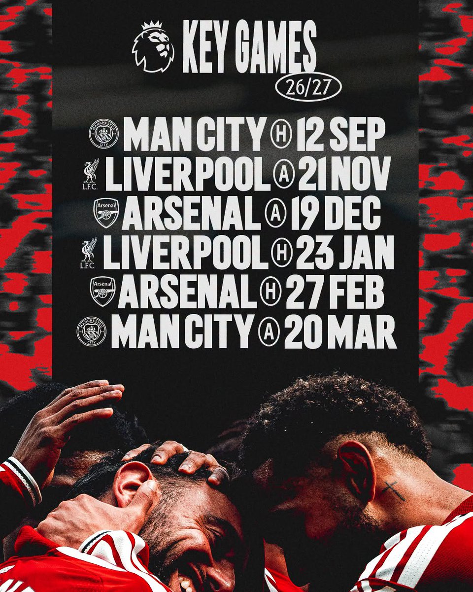 ManUtd_ID's tweet photo. Deretan laga akbar di musim 2026/27 🔥

Mana yang paling kamu nantikan? 👀 https://t.co/1pm4qvrQep