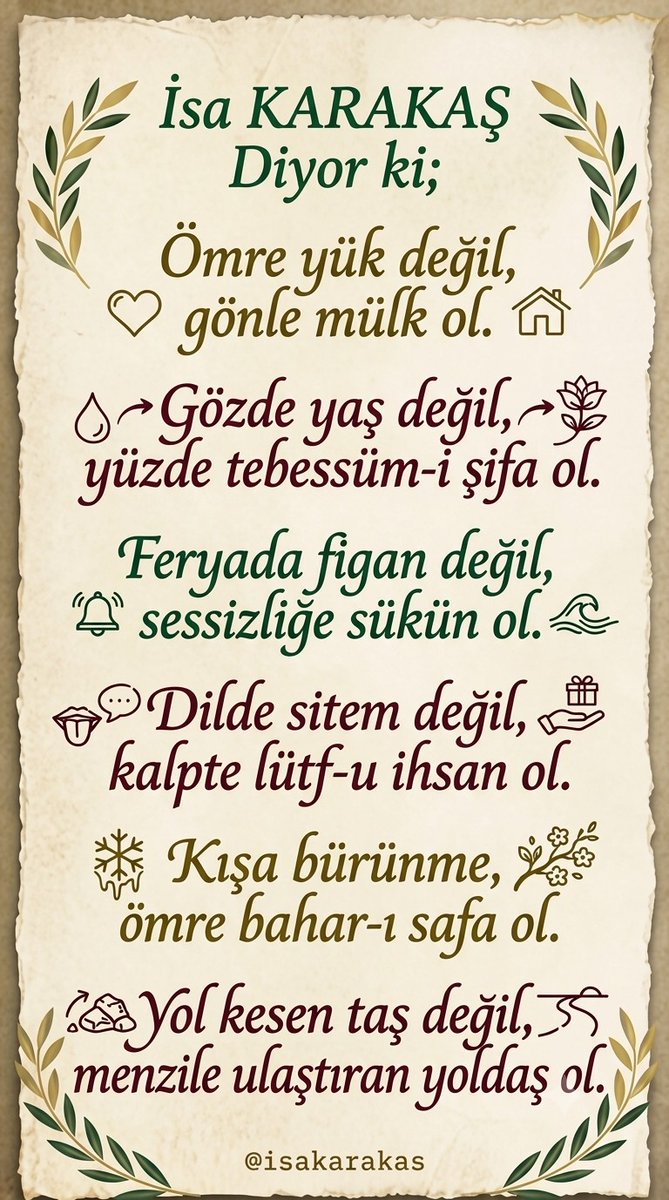 isakarakas's tweet photo. @isakarakas #irade #Başarı #HayatDersi
#KişiselGelişim #AslaPesEtme #mentalgüç #ik #hr #emek #izin #dinlenme #kendinibulmak #cehalet #cahil #bilge #nasihat https://t.co/1KlJfOPk4f