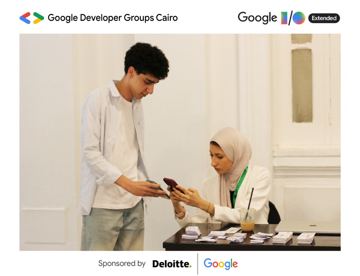 GDGCairo's tweet photo. We're just minutes away!⏳

Google I/O Cairo 2026 is about to kick off. 🚀

Let's build, learn, connect, and shape the future together.🤩

#GDGCairo #Deloitte #DeloitteInnovationHub #GoogleIO #GoogleIOCairo #GoogleIO2026 #Android #AndroidDev #AI  #GoogleDevelopers #BuildWithAI https://t.co/LLRyrX32Kr