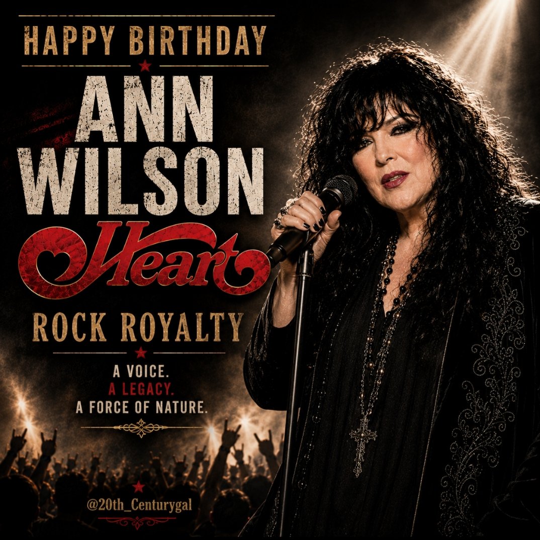20th_Centurygal's tweet photo. Happy 76th Birthday to Ann Wilson...🎉
For more than five decades, she has been one of rock's most distinctive and powerful voices.
The songs endure, the influence remains, and her place in rock history is secure...❤ https://t.co/mVFkeQNveq