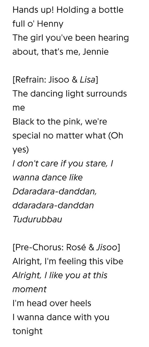 Pinkidlemar's tweet photo. @PurplesCol25761 @pinkcashcow Oh right so we're gonna act like boombayah doesn't have actual lyrics ofc y'all r hypocrites https://t.co/jvPoouBGw4