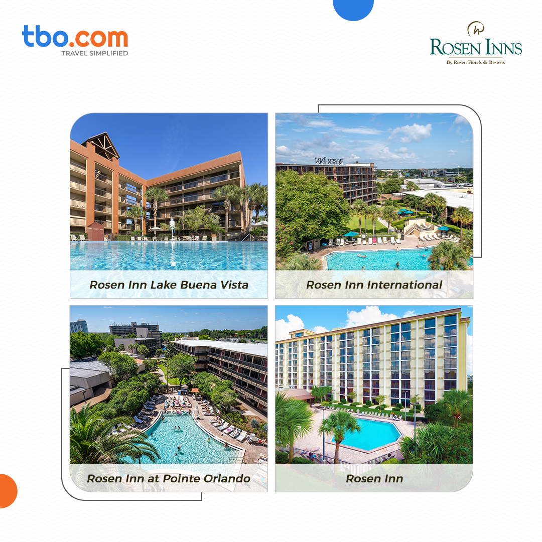 TBO_INDIA's tweet photo. Book stays at Rosen Inn Lake Buena Vista, Rosen Inn International, and Rosen Inn at Pointe Orlando for your guests and make every booking more rewarding.

Start booking now!
https://t.co/xT6uZ3jk9U

#RosenInns #RosenHotels #TBO #TravelAgents #PremiumStays https://t.co/eMbAprsJKi