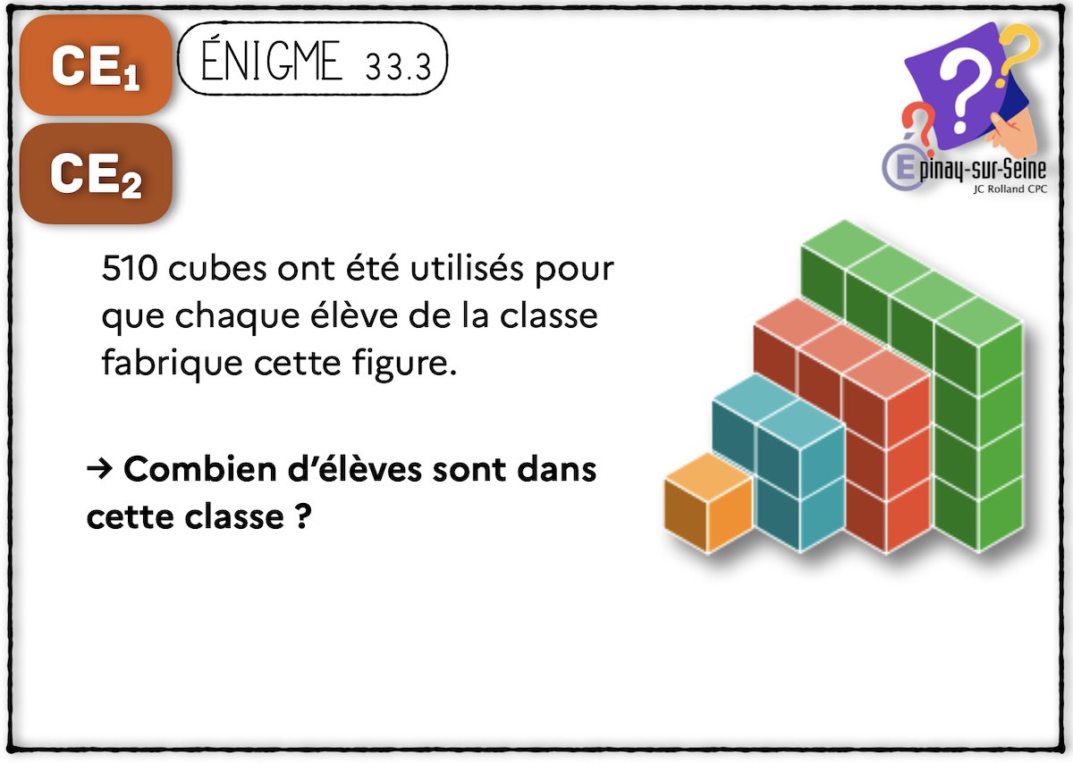 math_n_roll_93's tweet photo. Maths à  Épinay-sur-Seine : Énigmes mathématiques de la semaine  proposées aux classes de GS-CP et CE1,CE2, CM1,CM2, 6e. 
Semaine 33 : https://t.co/x1jhN73hRp https://t.co/N77SsExUkF