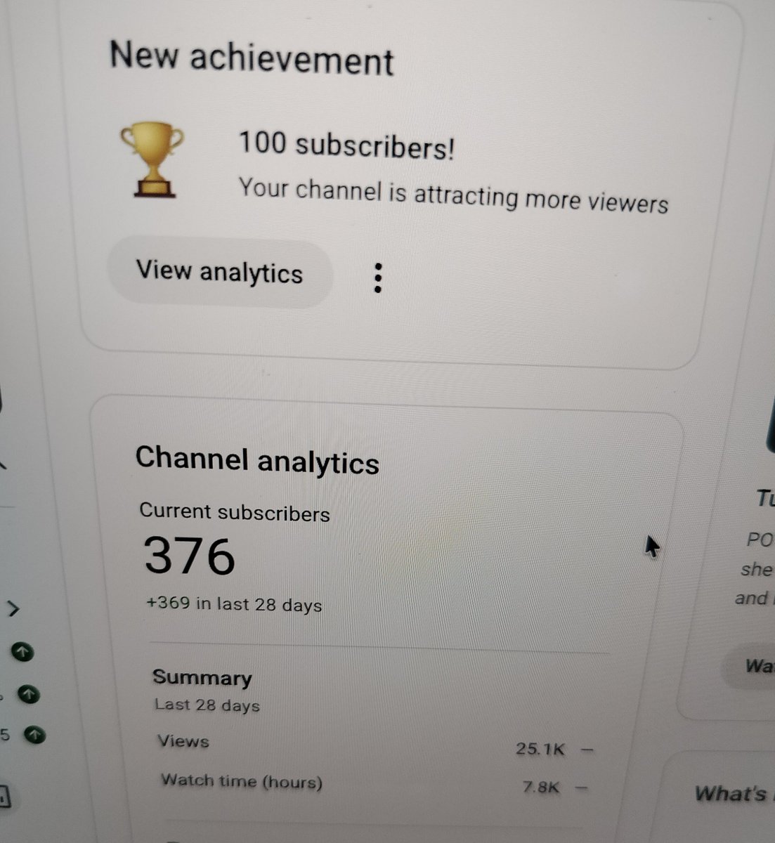 AngelNwoha's tweet photo. Day 15 of running a faceless YouTube channel in the story telling niche.

Watch hours 100% ✅✅✅✅
Subscribers 35% ✅
Number of videos: 15

What I have learnt so far, you are not the one to determine what goes viral or not. But once one of your videos go viral, it positive pushes other of your videos.

What next?

The goal is to get it monetized.

Then I will see if I can do a closed course or just start a new challenge.

Do you have any question?

Please ask.

#miselecciónazteca #sabahnamazı  #maturità
