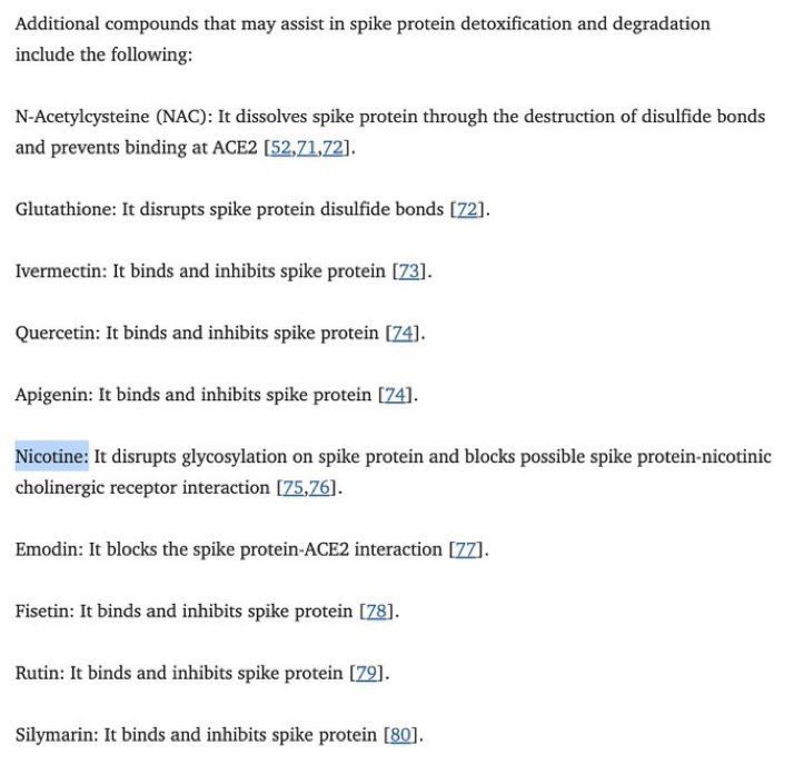 DaAcervo's tweet photo. O protocolo de desintoxicação da proteína Spike do dr McCullogh: 

Protocolo Básico:
- Bromelaína: 500mg 1x/dia
- Nattoquinase: 2.000 FU 2x/dia
- Curcumina 500mg 2x/dia

Suporte Secundário:
- NAC 
- Ivermectina
- Glutationa
- Nicotina (!)
- Apigenina
- Quercetina

Esses compostos podem ajudar:
- Quebrar proteínas diretamente
- Reduzir citocinas pró-inflamatórias
- Dissolver micro-coágulos
- Prevenir a formação futura de coágulos (através de anticoagulação)

Vale um ciclo se você ainda estiver preocupado. 
O pior cenário é você melhorar sua saúde cardiovascular