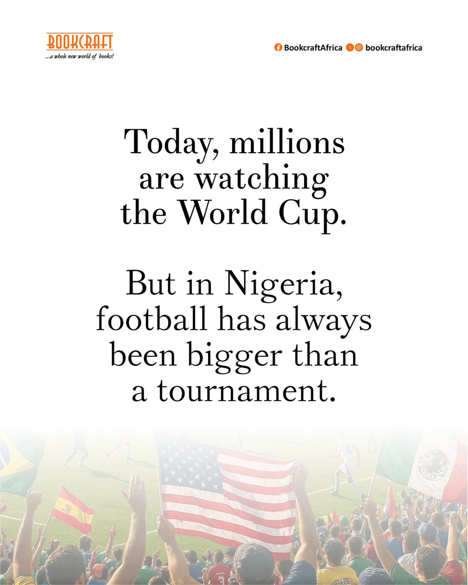 bookcraftafrica's tweet photo. Do you know the history of football in Nigeria?
As the world turns its attention to football, we’re looking back at a story closer to home.
#worldcup #publishedbybookcraft #historyoffootball https://t.co/Bv8AzpYou7
