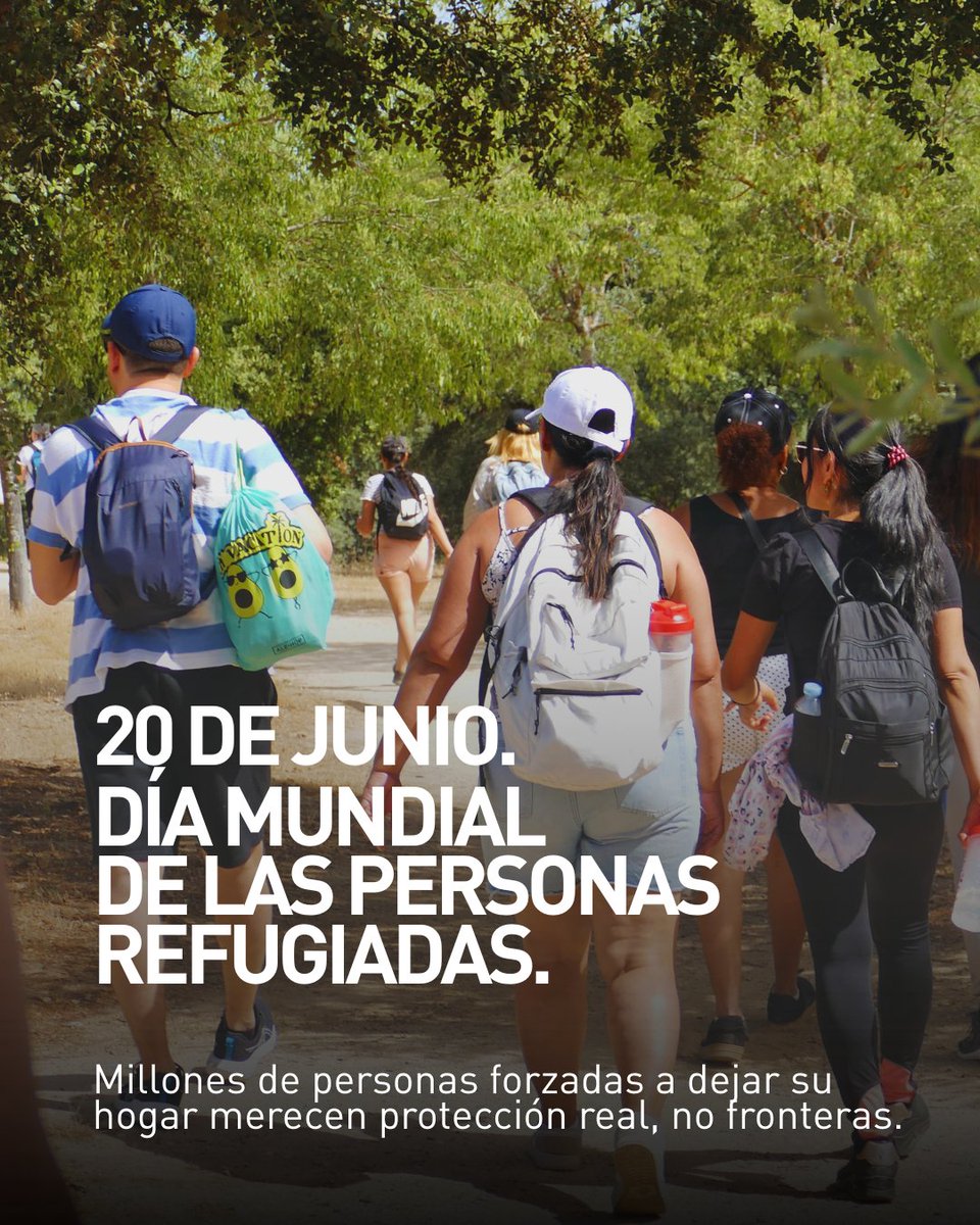 AmoverseONG's tweet photo. #DíaDeLasPersonasRefugiadas
Millones de personas forzadas a dejar su hogar merecen protección, no fronteras.
Desde los Caminos de Hospitalidad en Madrid, @pueblos_unidos y @AmoverseONG alzamos la voz:  hospitalidad es construir paz para todas las personas refugiadas y migrantes https://t.co/JgHr6Xucuv